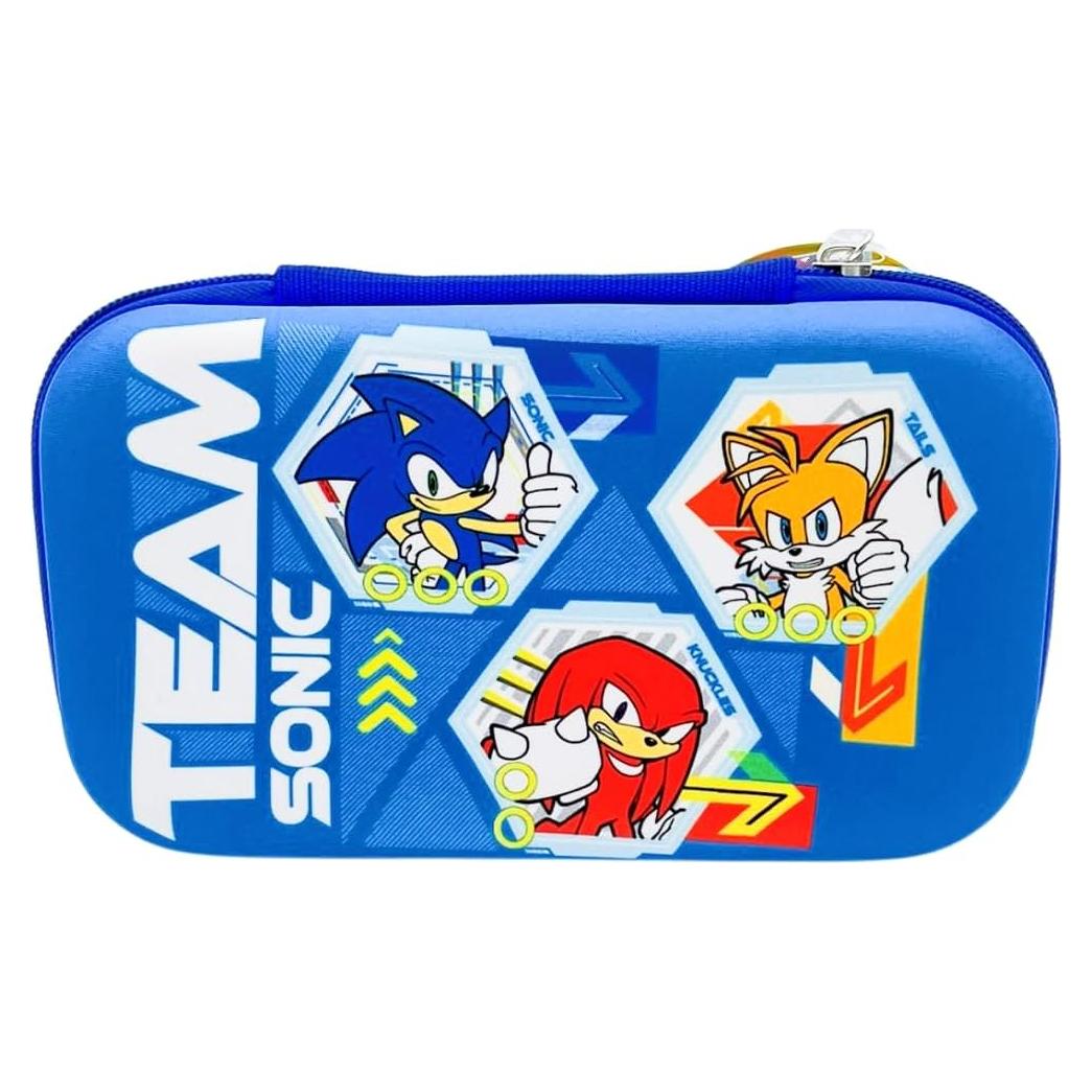 Estuche de Lápices Sonic UPD Azul Resistente 21.6x12.7cm