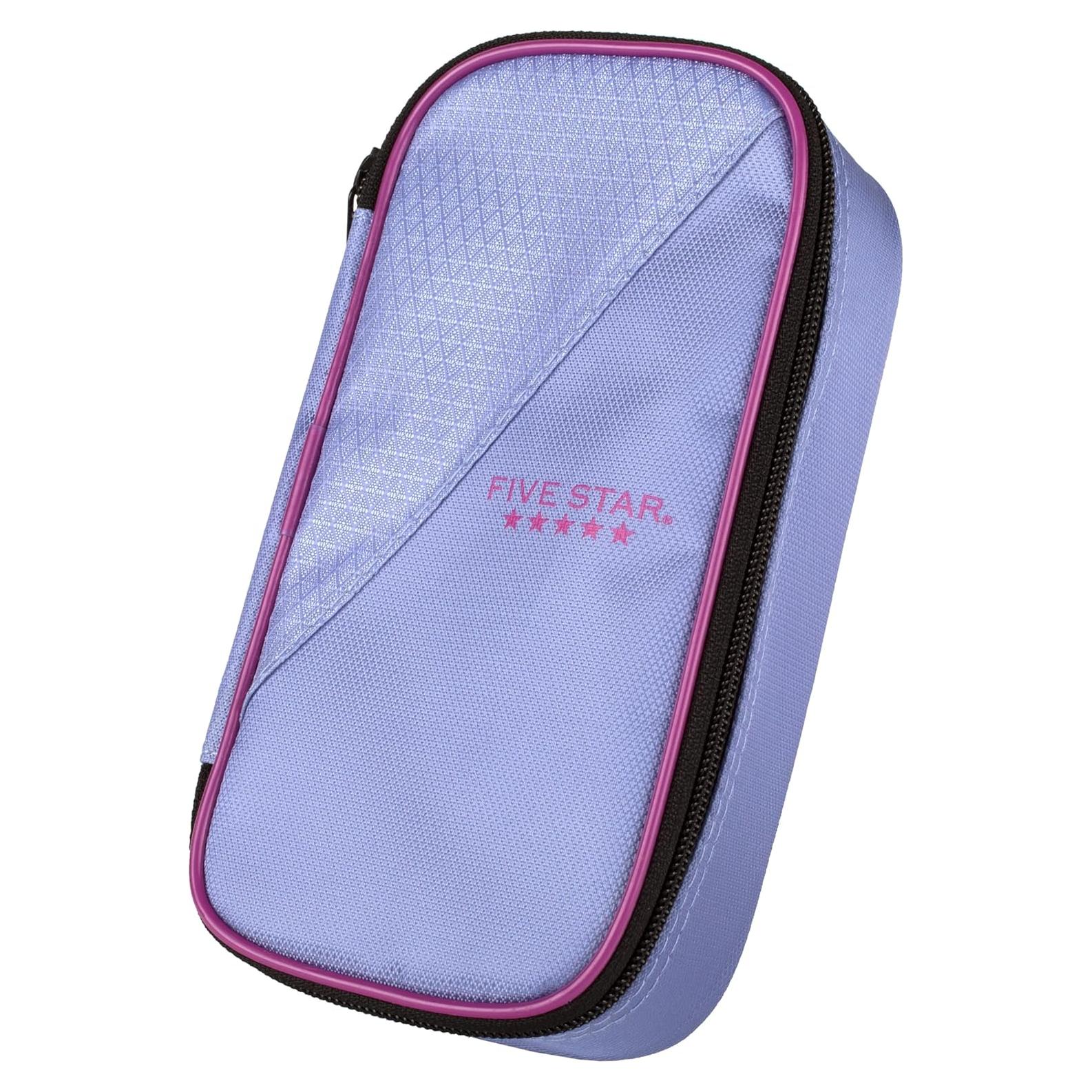 Estuche de Lápices Five Star Lila/Baya, Organizador Escolar 21.6x11.4cm