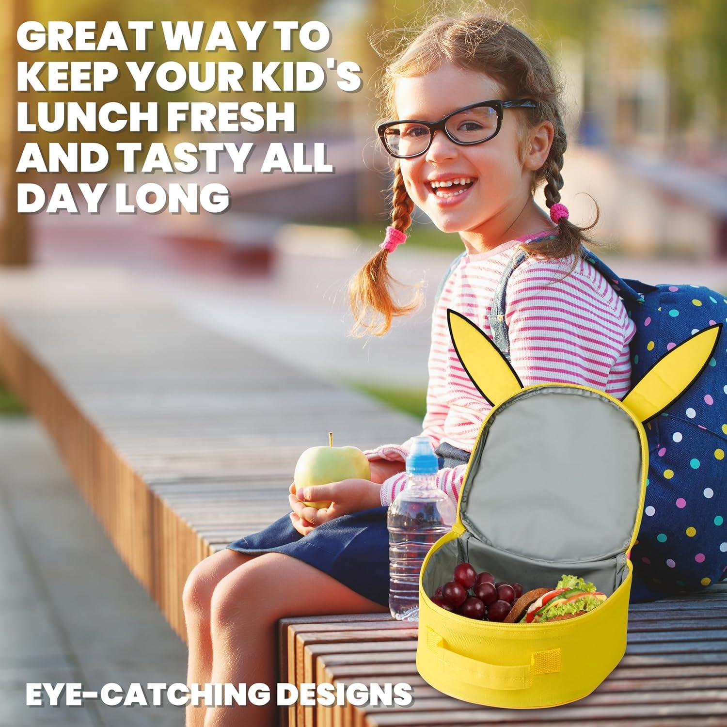 Bolsa de Almuerzo Aislada Pokémon Pikachu Amarillo 3.8L