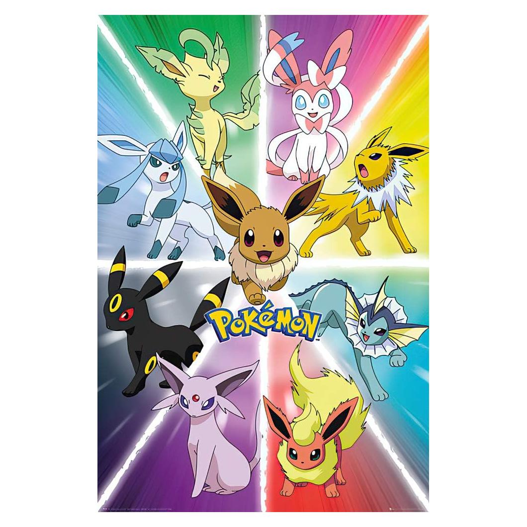 Póster Evolución de Eevee 61x91 cm Papel Brillante POSTER STOP ONLINE
