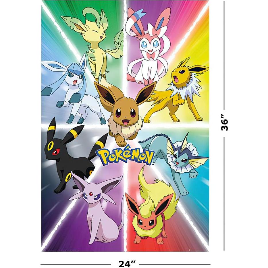Póster Evolución de Eevee 61x91 cm Papel Brillante POSTER STOP ONLINE