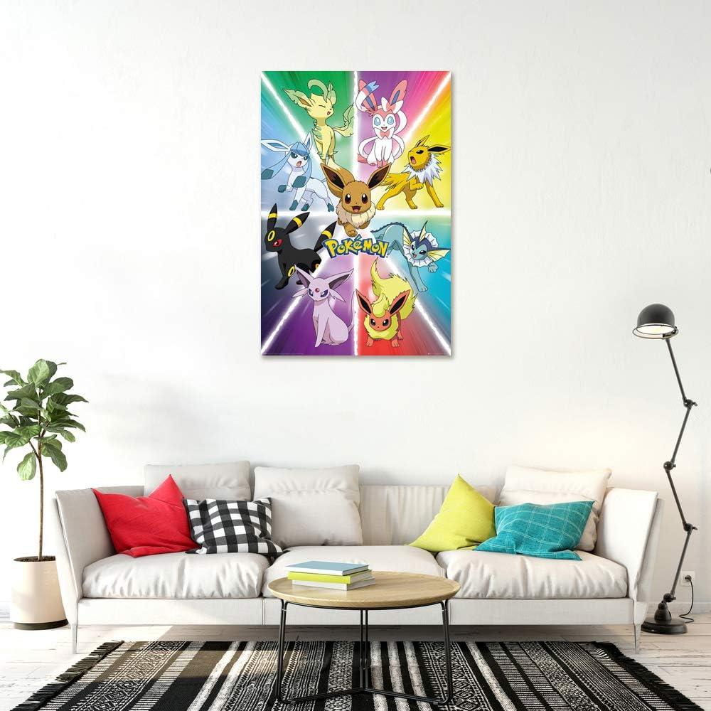 Póster Evolución de Eevee 61x91 cm Papel Brillante POSTER STOP ONLINE