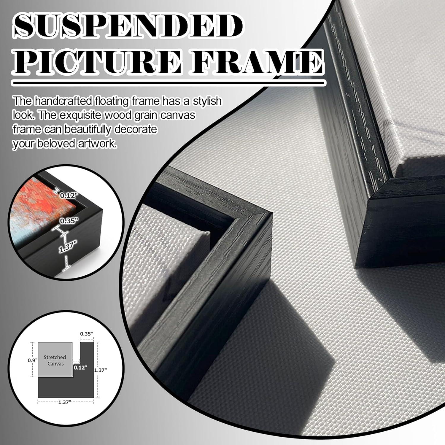 Arte de Pared Lienzo Enmarcado JEAWA Panda Graffiti 101.6x50.8cm