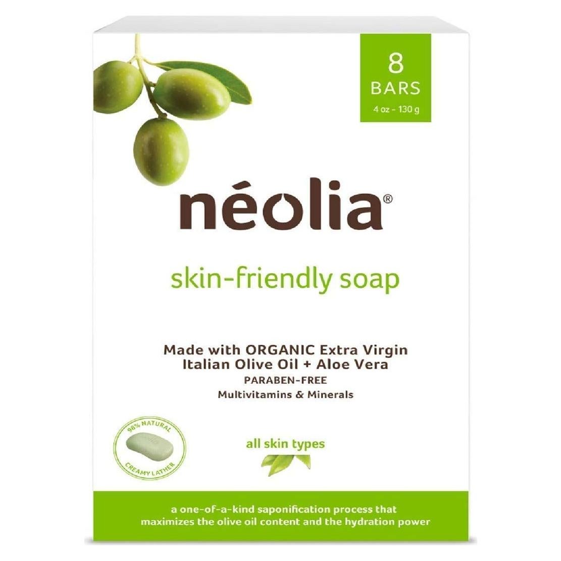 Jabón de Aceite de Oliva Neolia 8 Piezas 98% Natural