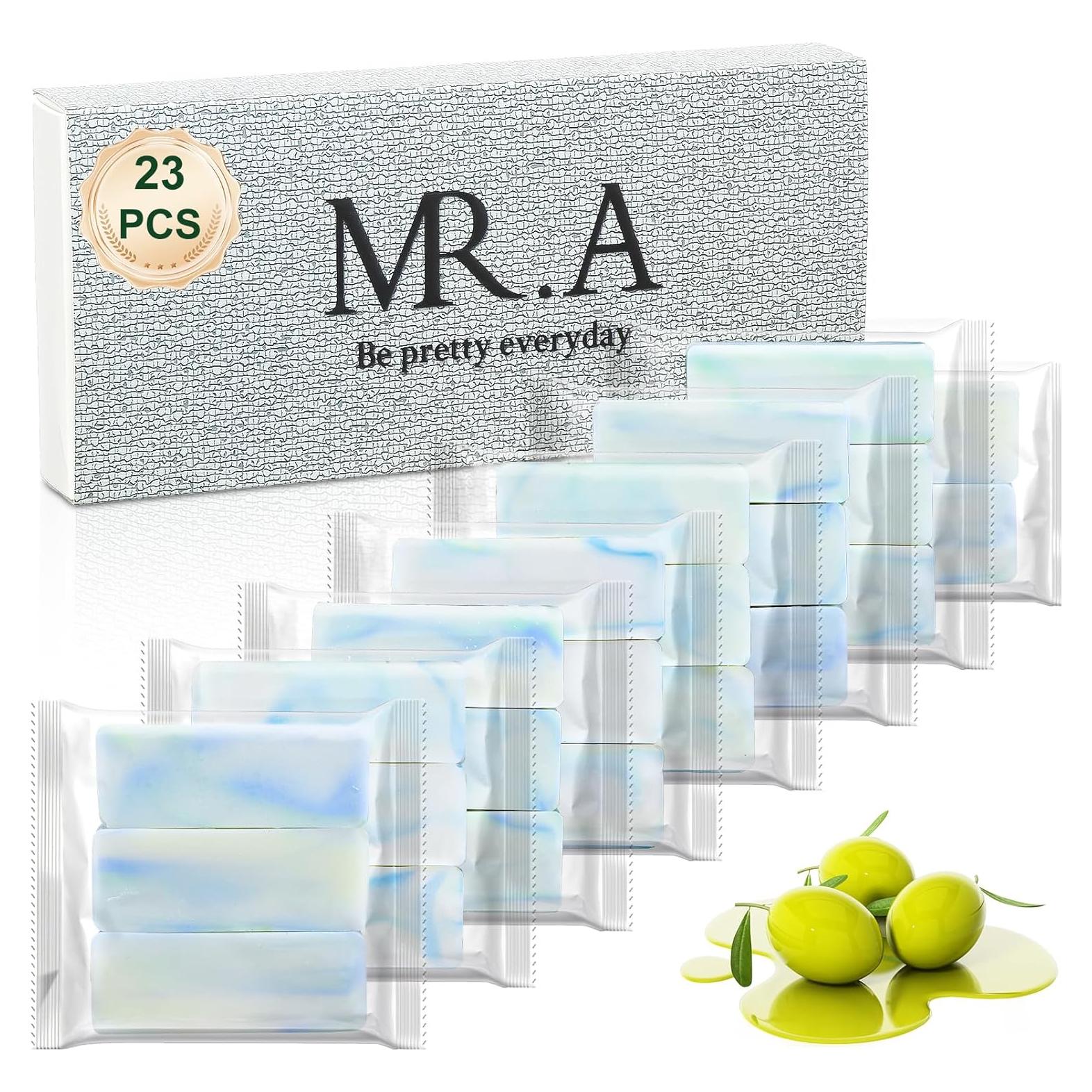 23 Jabones de Viaje MR.A de Aceite de Oliva 25g - Vegano