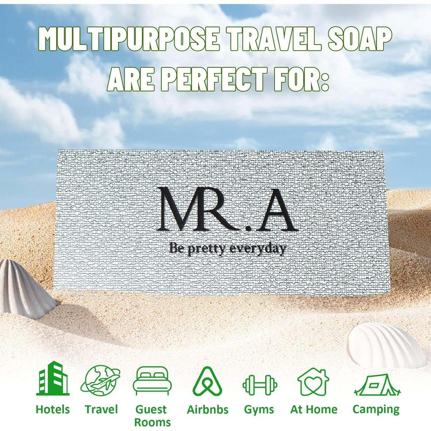 23 Jabones de Viaje MR.A de Aceite de Oliva 25g - Vegano