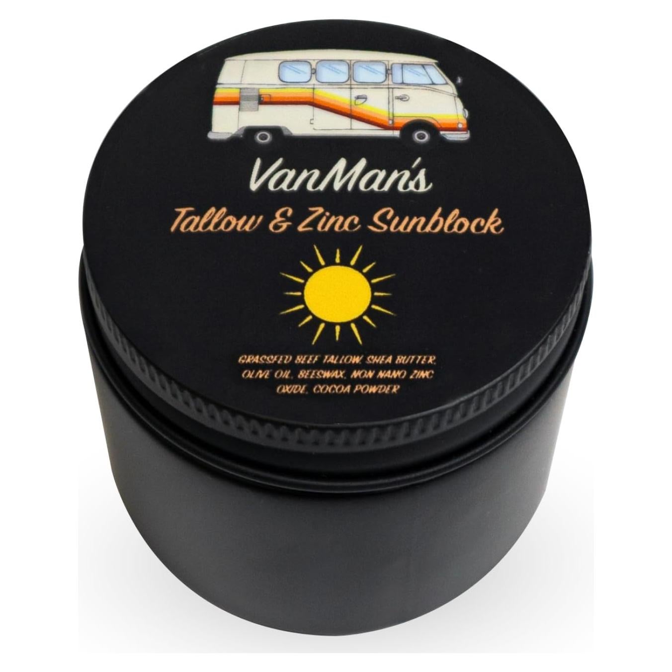 Protector Solar de Zinc y Sebo Vanman's 79.4g SPF 20 Resistente al Agua