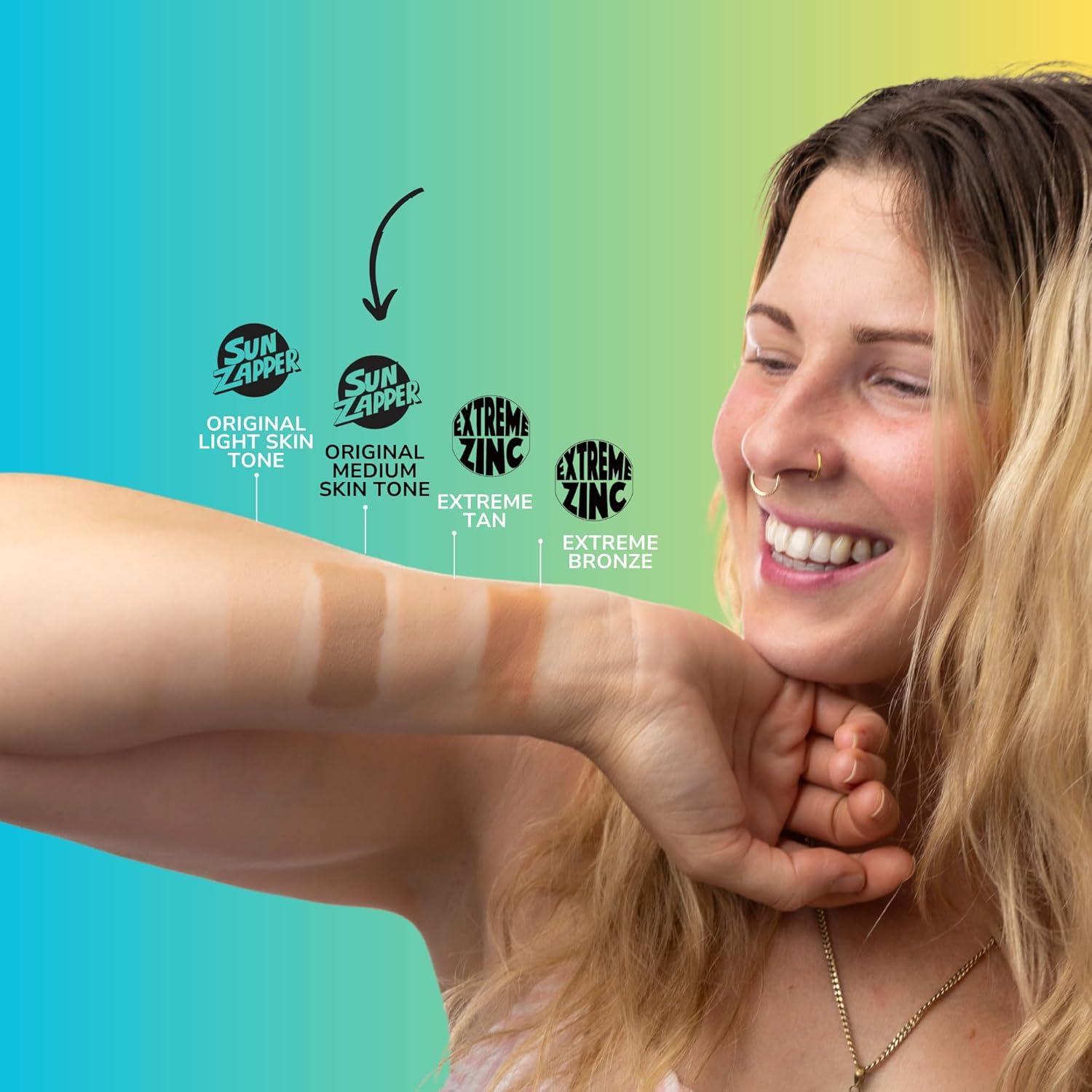 Protector Solar Stick Sun Zapper Zinc Oxide SPF 50+ 12g Piel Oscura