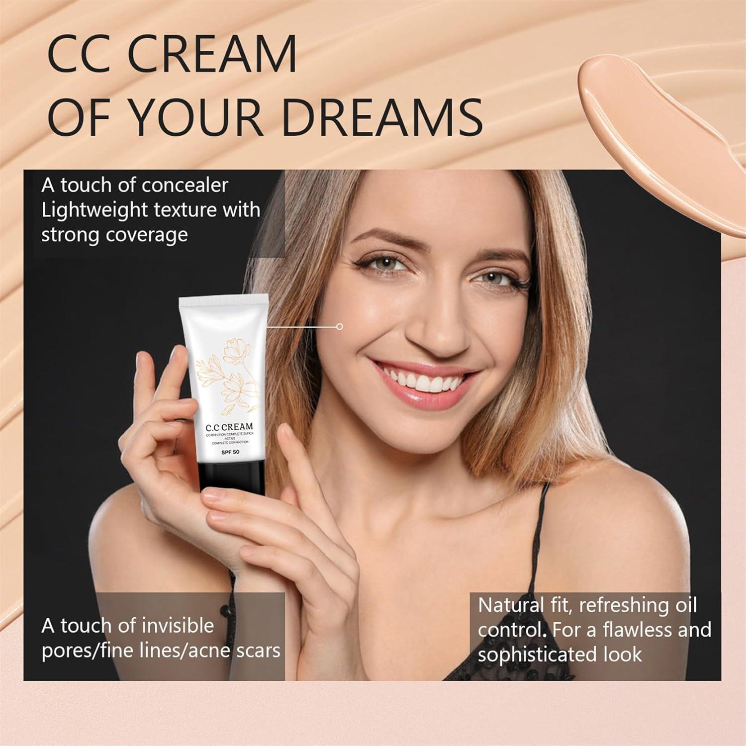 Crema CC Coreana SPF 50 para Piel Madura - Hidratante 2 Unidades