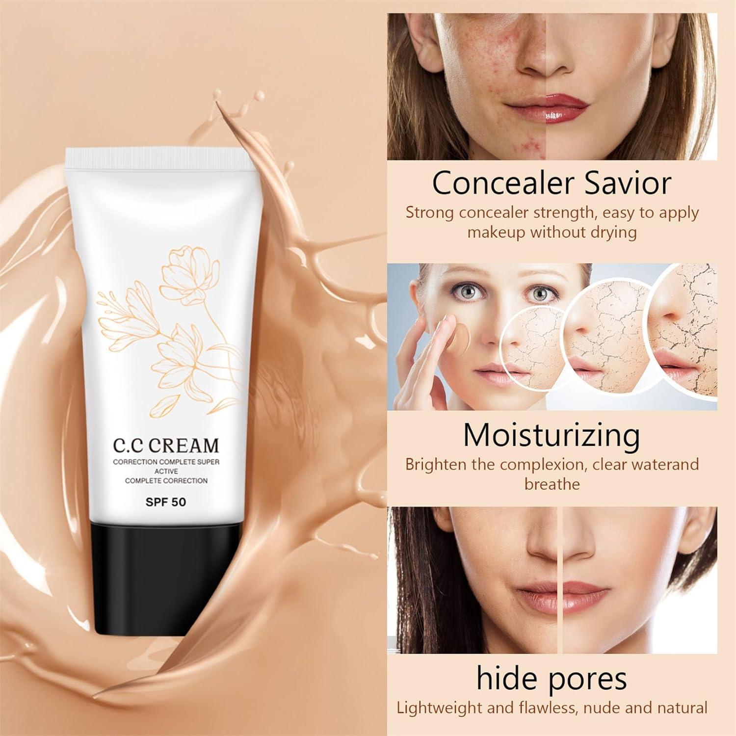 Crema CC Coreana SPF 50 para Piel Madura - Hidratante 2 Unidades