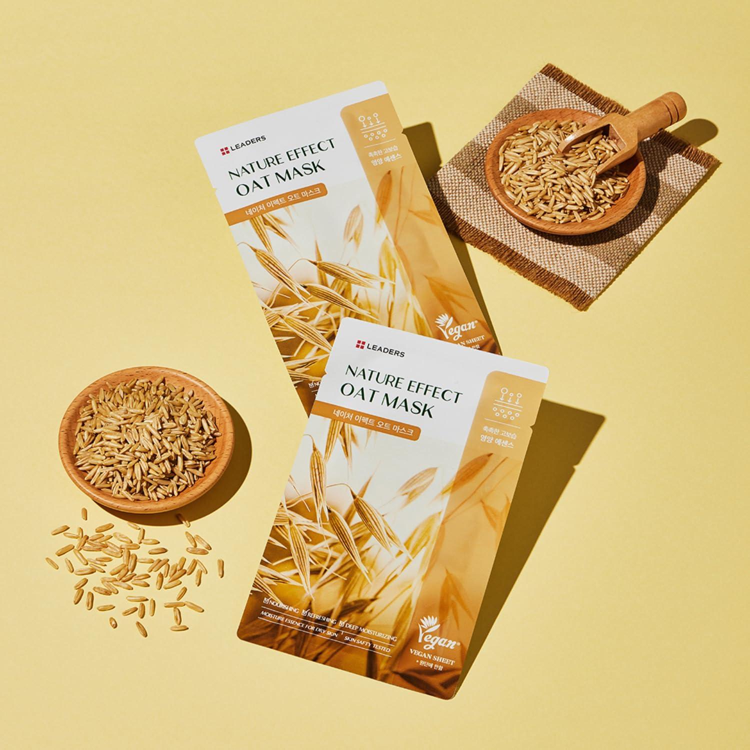 Mascarilla Hidratante de Avena LEADERS - 10 Hojas Veganas