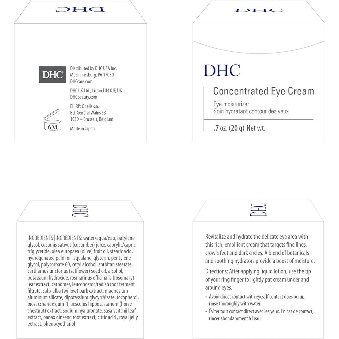 Crema para Ojos DHC 19.84 g - Hidratante y Calmante