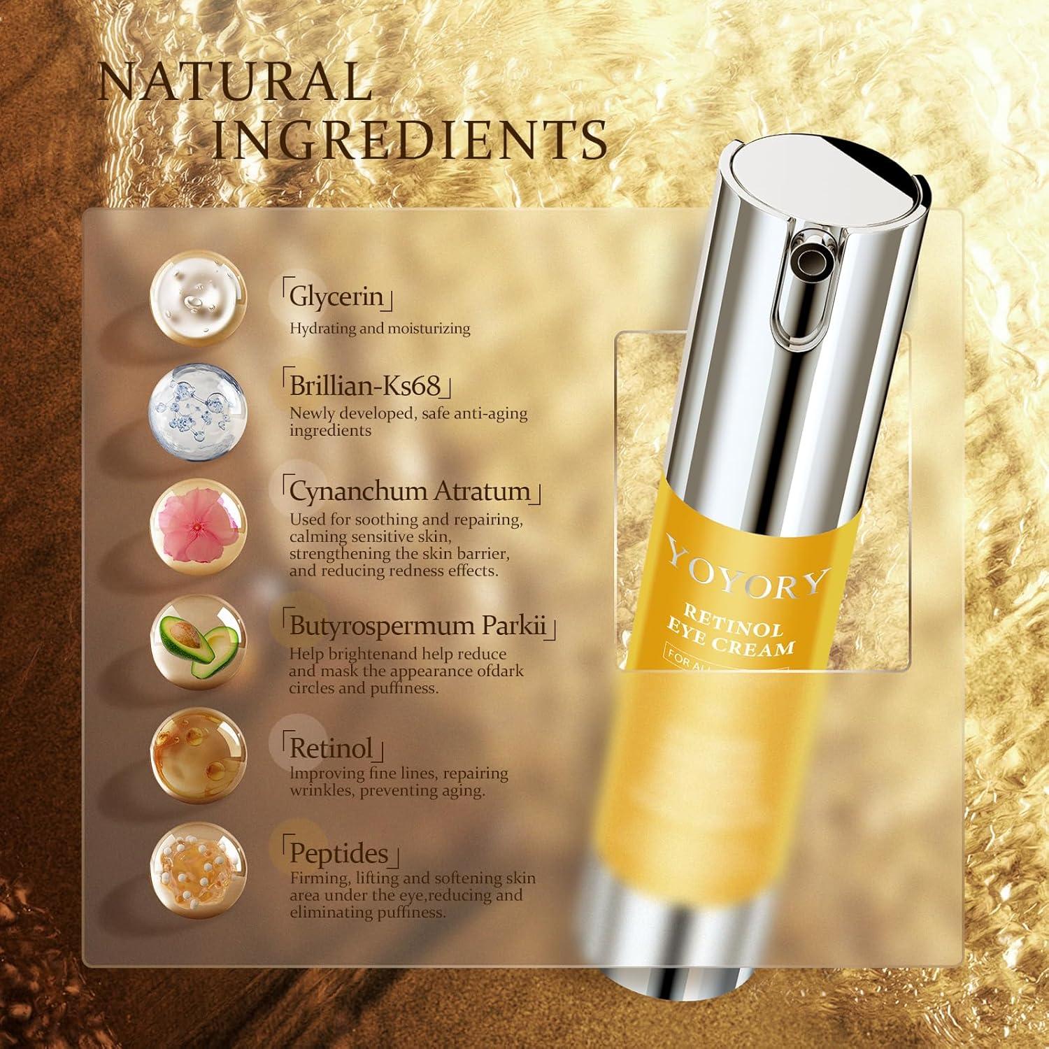 Crema para Ojos YOYORY con Retinol 20ml - Anti-Envejecimiento