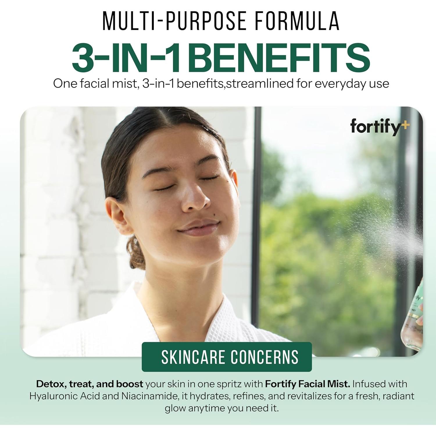 Spray Facial Coreano Fortify 9-en-1 con Ácido Hialurónico 130ML