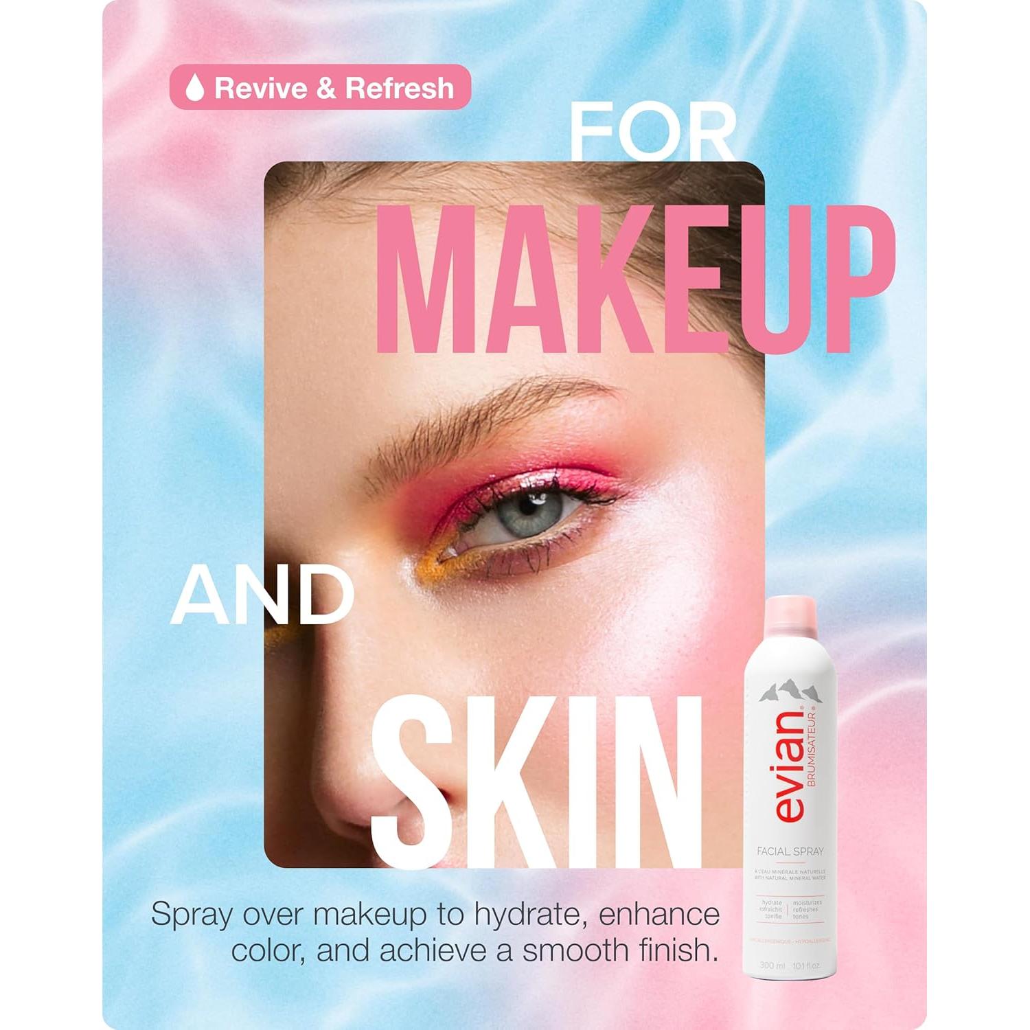 Spray Facial Evian 300ml - Rocío Mineral Hidratante