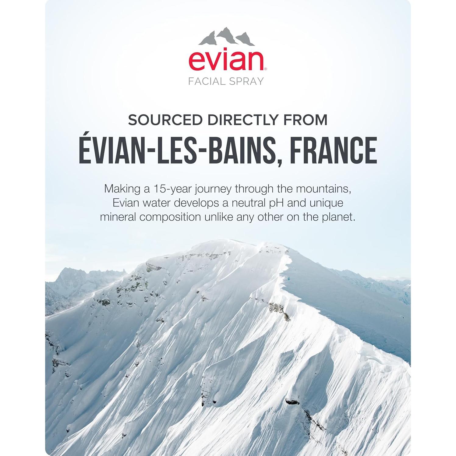 Spray Facial Evian 300ml - Rocío Mineral Hidratante