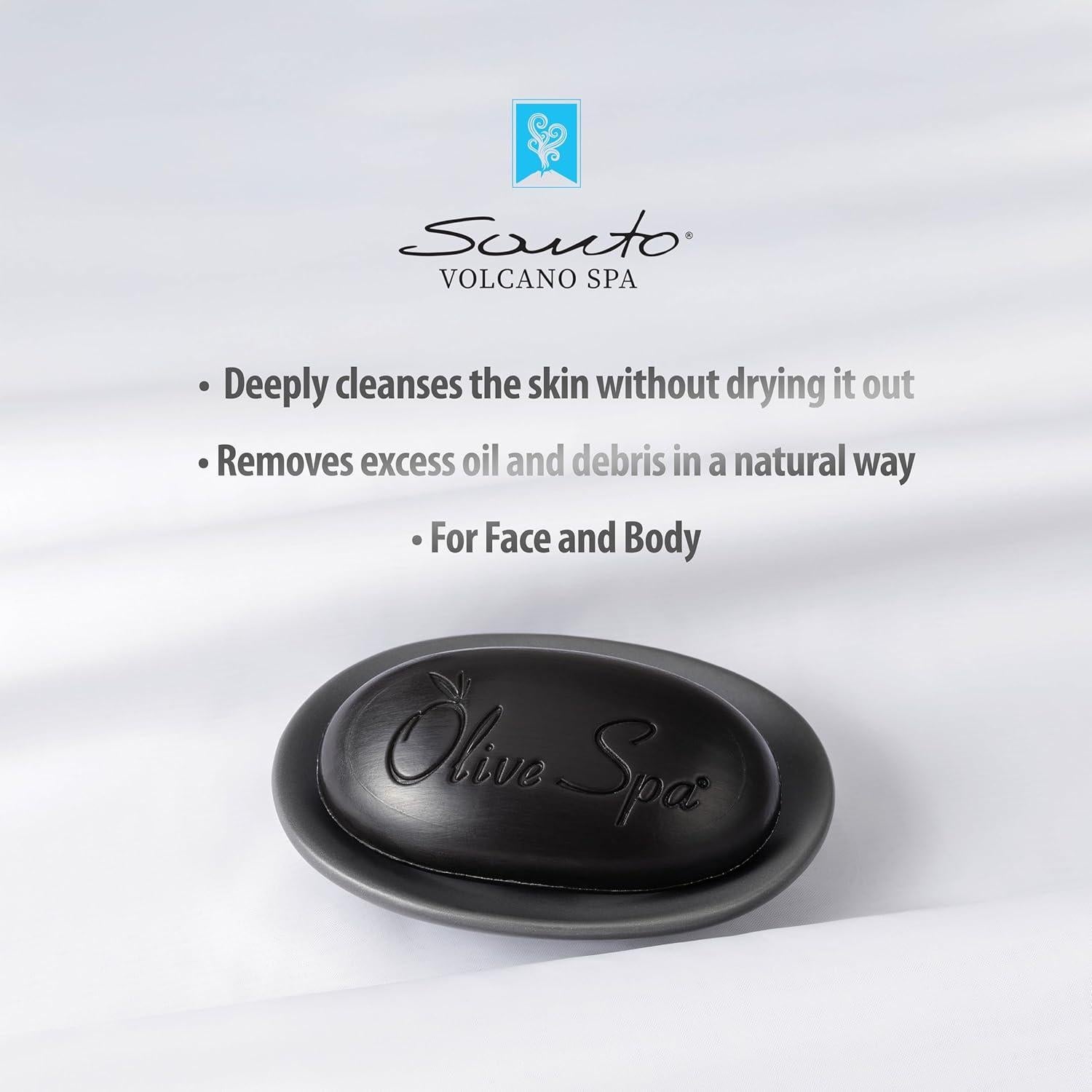 Jabón Negro Volcánico Santo Volcano 90g - Exfoliante Hidratante