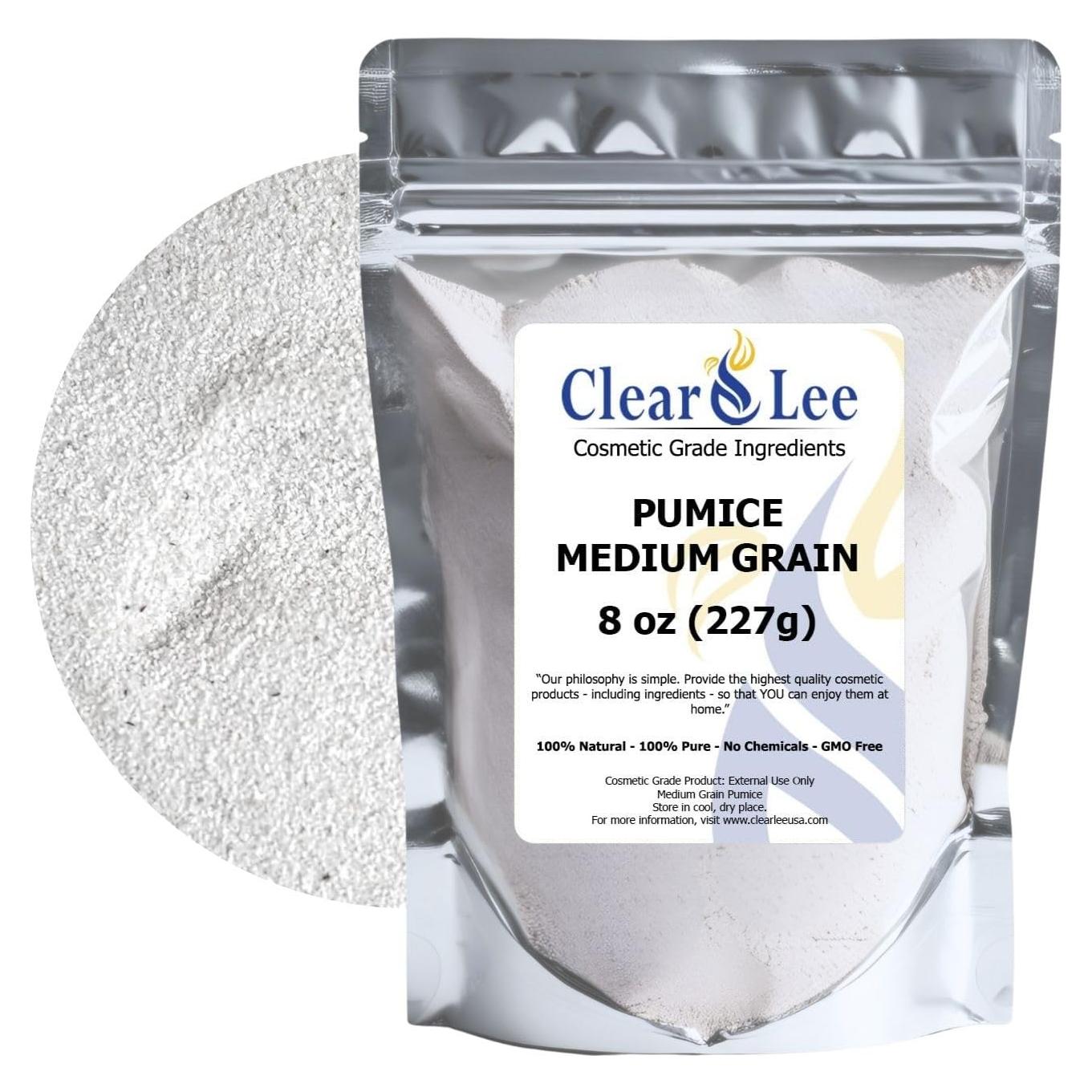 Pómez Cosmético ClearLee 226.8g - Exfoliante Natural Grano Medio