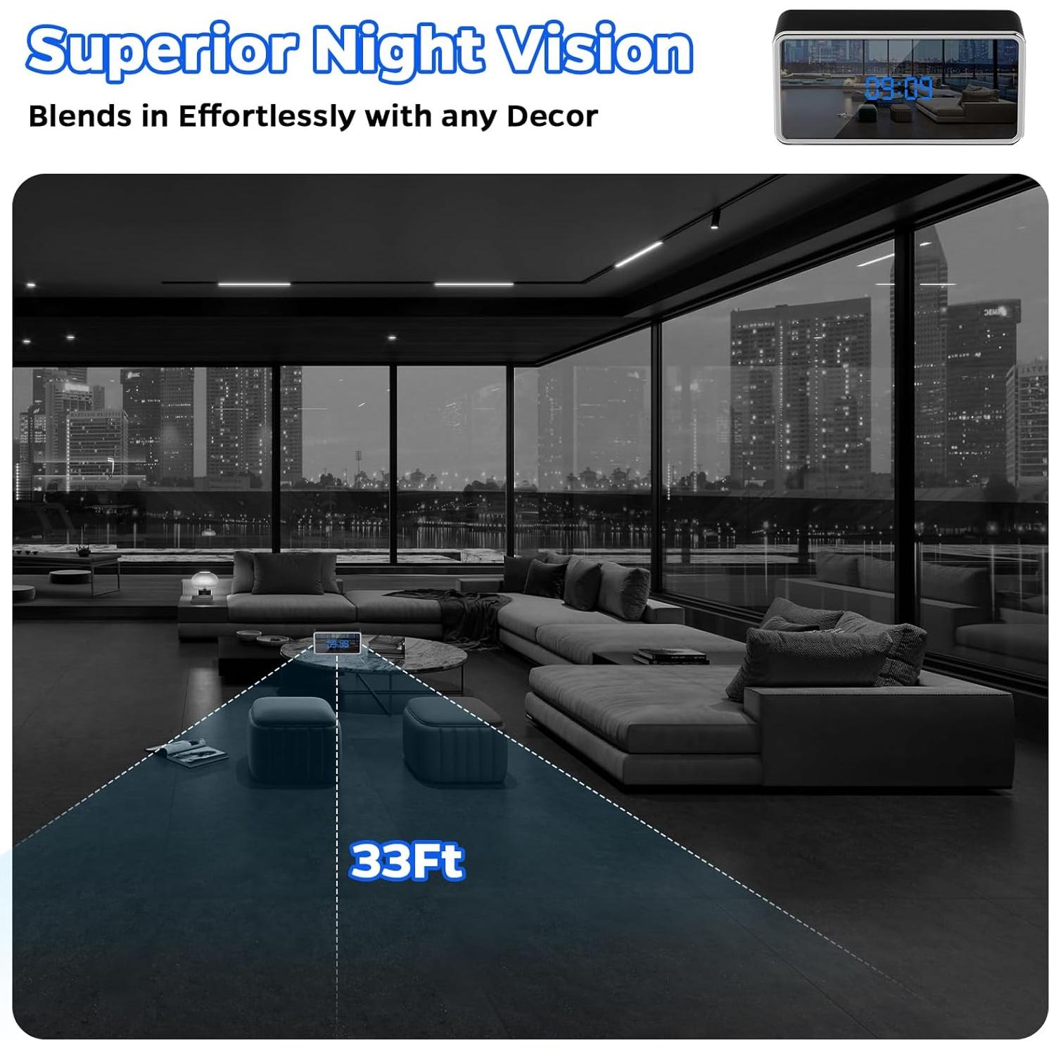 Cámara Oculta Reloj HD 4K Yuehetian con Visión Nocturna