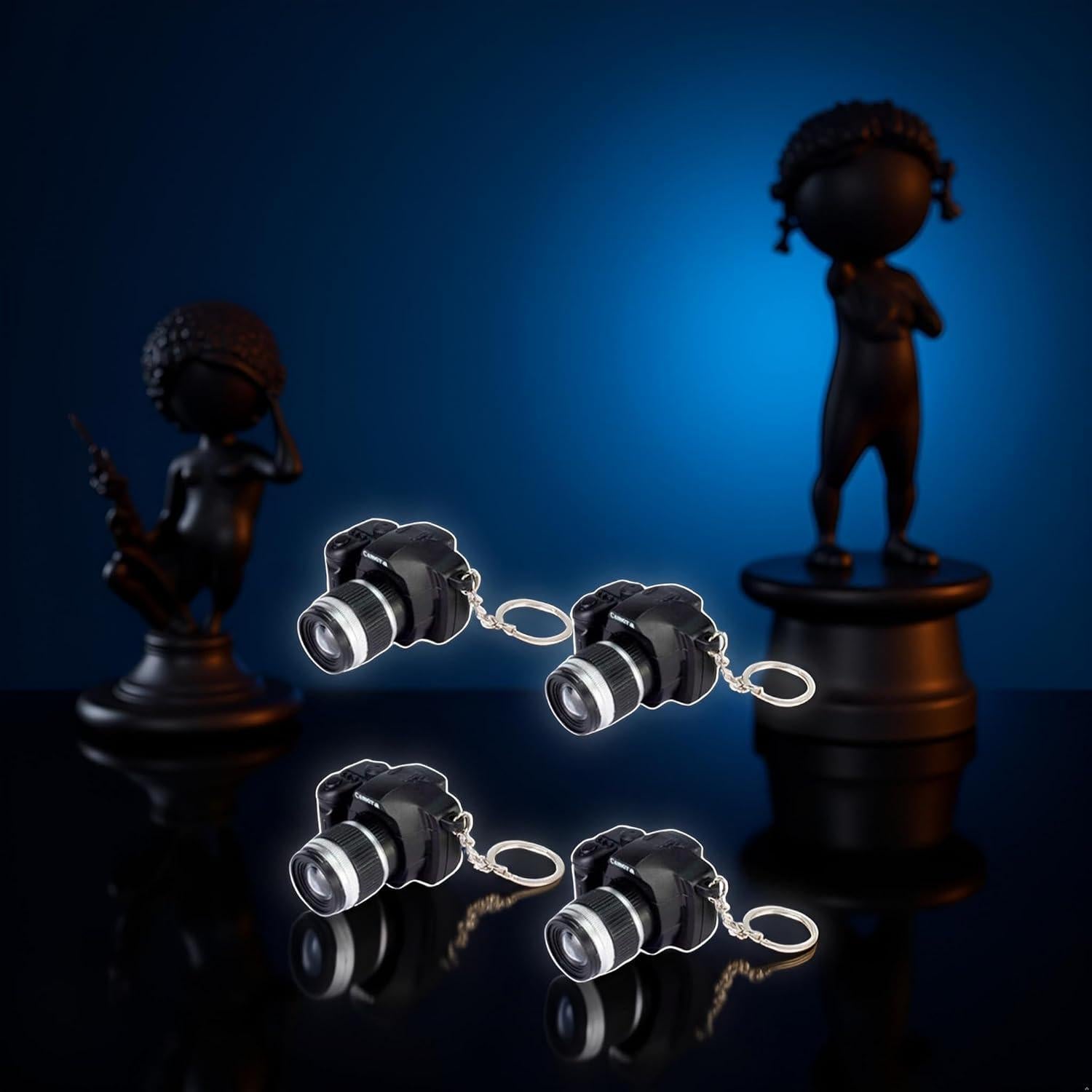 4 Llavero de Cámara con Sonido - Accesorios Creativos para Llaves