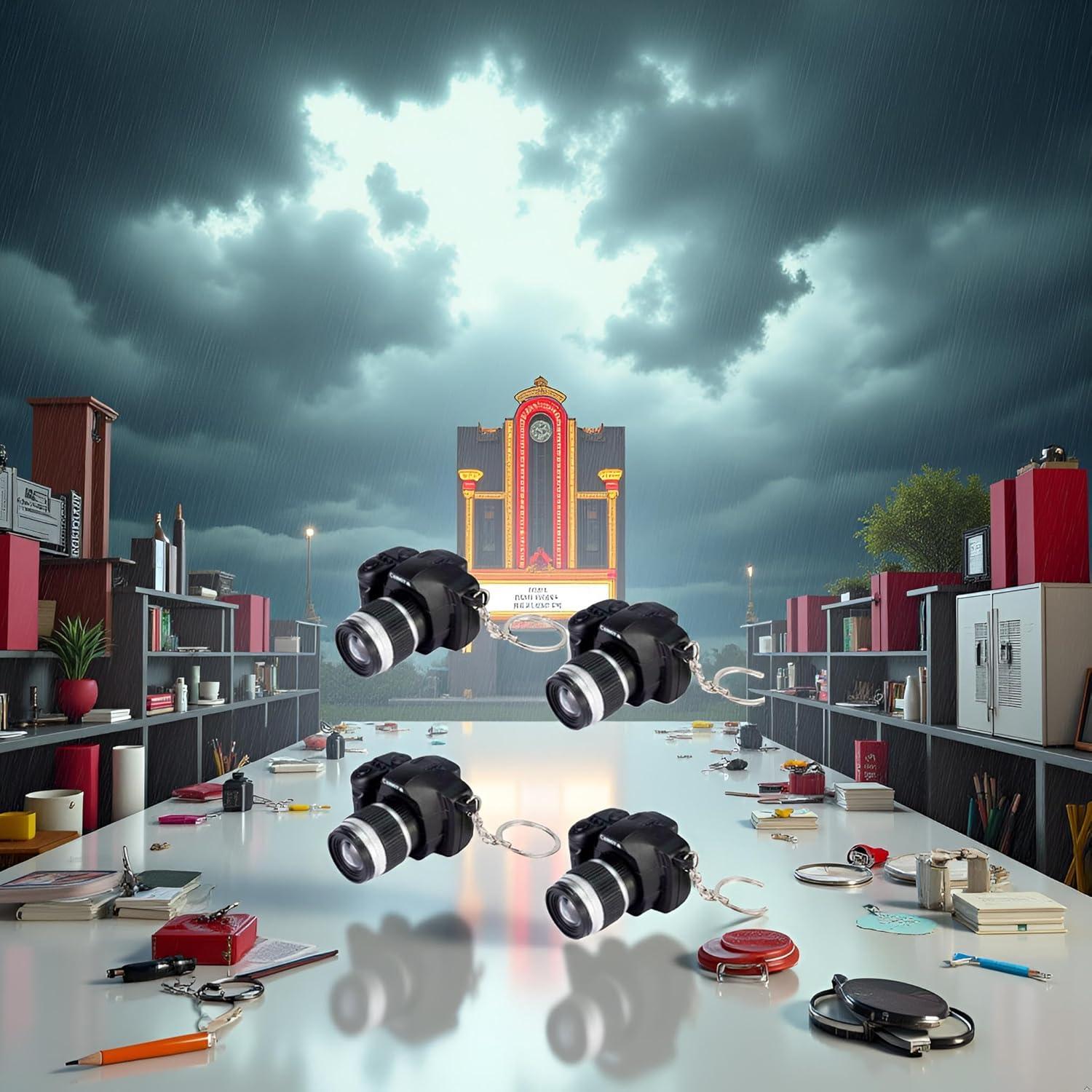 4 Llavero de Cámara con Sonido - Accesorios Creativos para Llaves