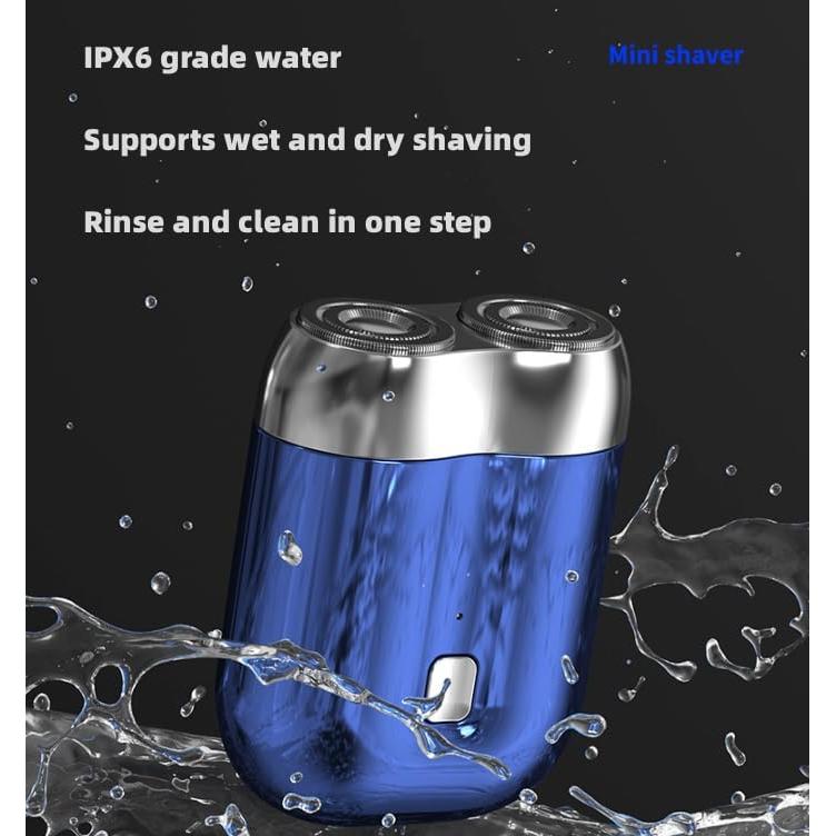 Mini Afeitadora Eléctrica Doble Cabezal Genérico USB Verde