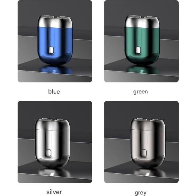 Mini Afeitadora Eléctrica Doble Cabezal Genérico USB Verde