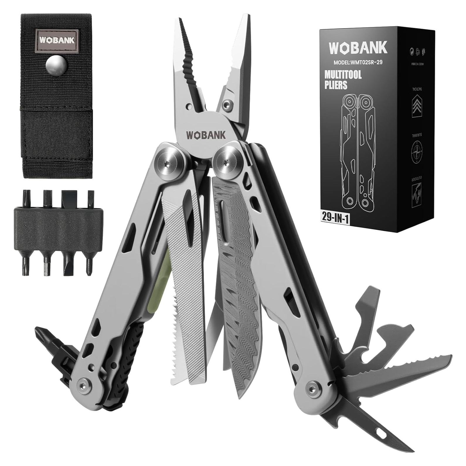 Multiherramienta 29-en-1 WOBANK Acero Inoxidable con Funda