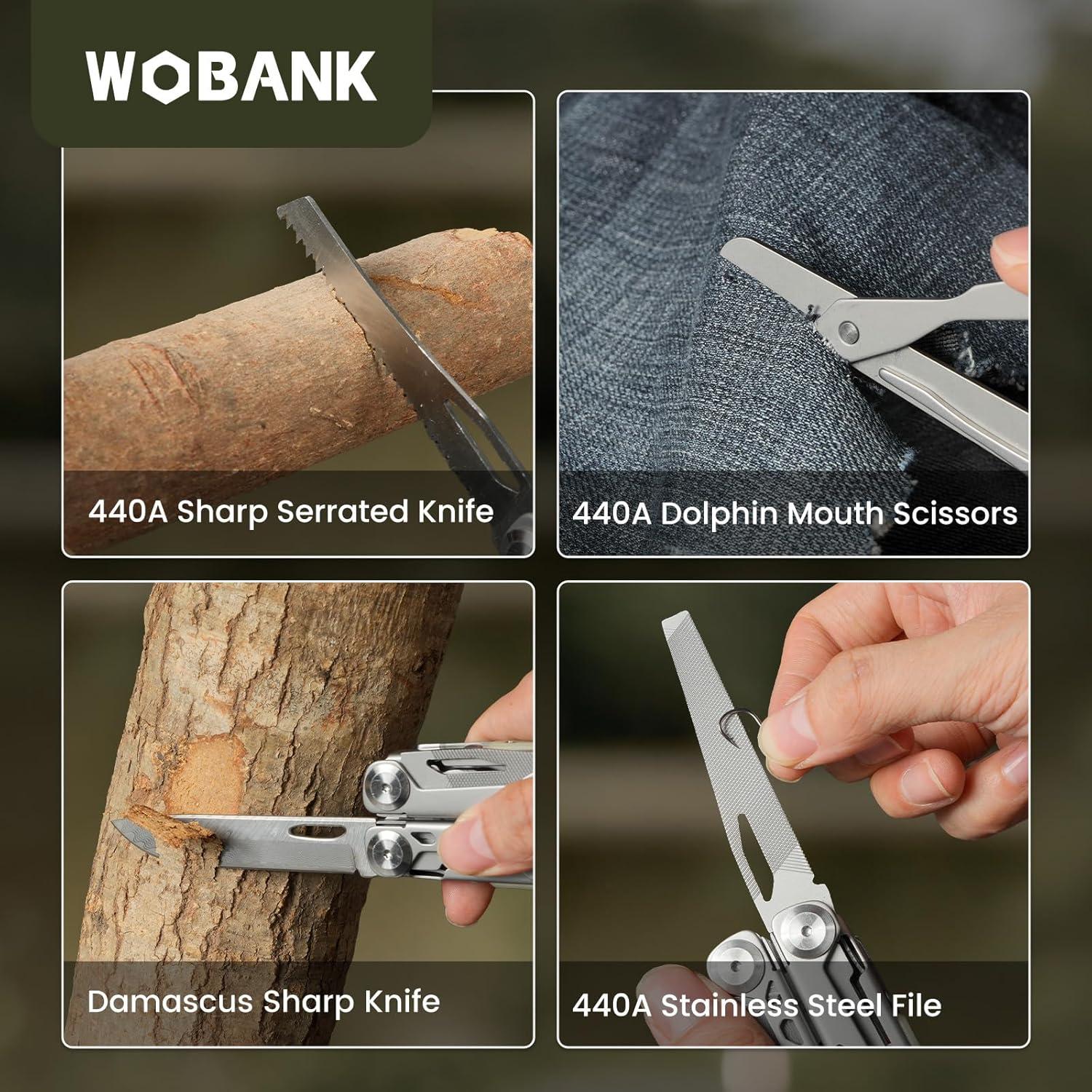 Multiherramienta 29-en-1 WOBANK Acero Inoxidable con Funda