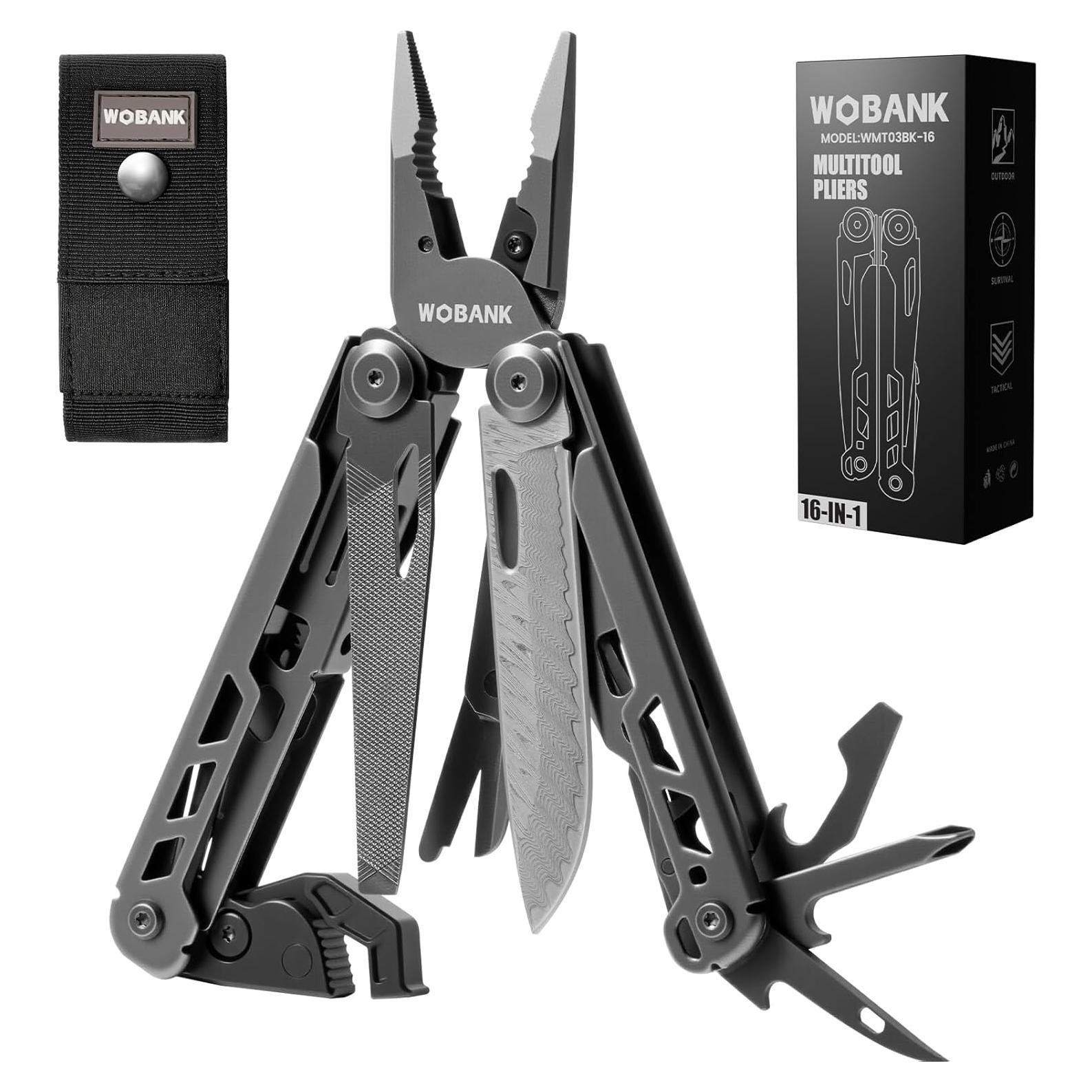 Multiherramienta 16-en-1 WOBANK de Acero Inoxidable para Camping