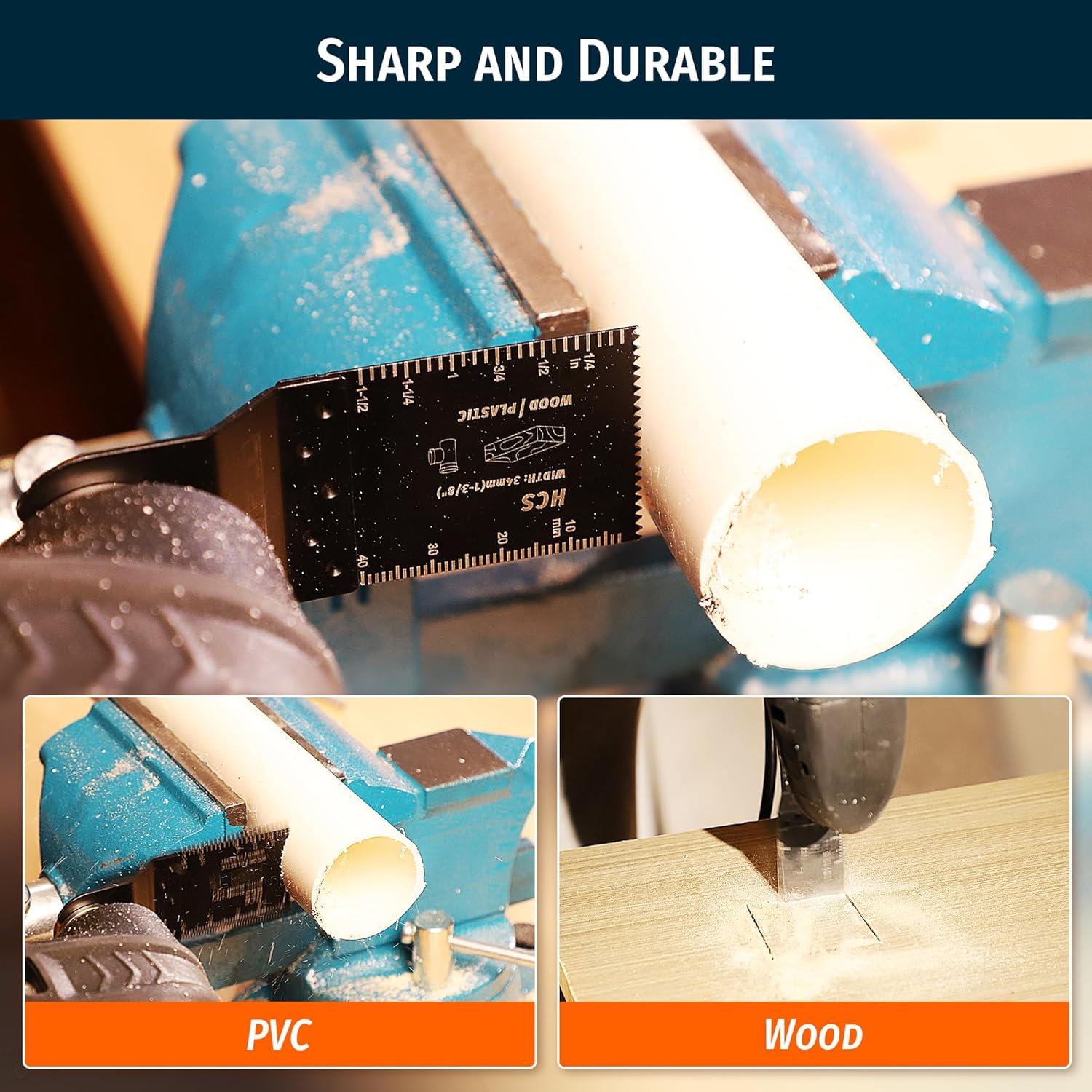 Juego de 200 Hojas de Sierra Oscilante Inwell para Madera y Plástico