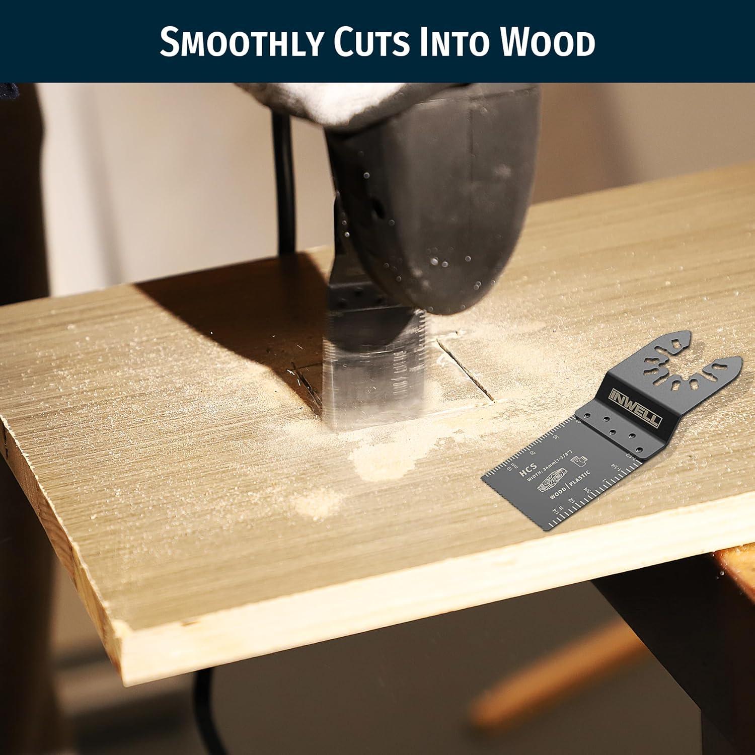 Juego de 200 Hojas de Sierra Oscilante Inwell para Madera y Plástico