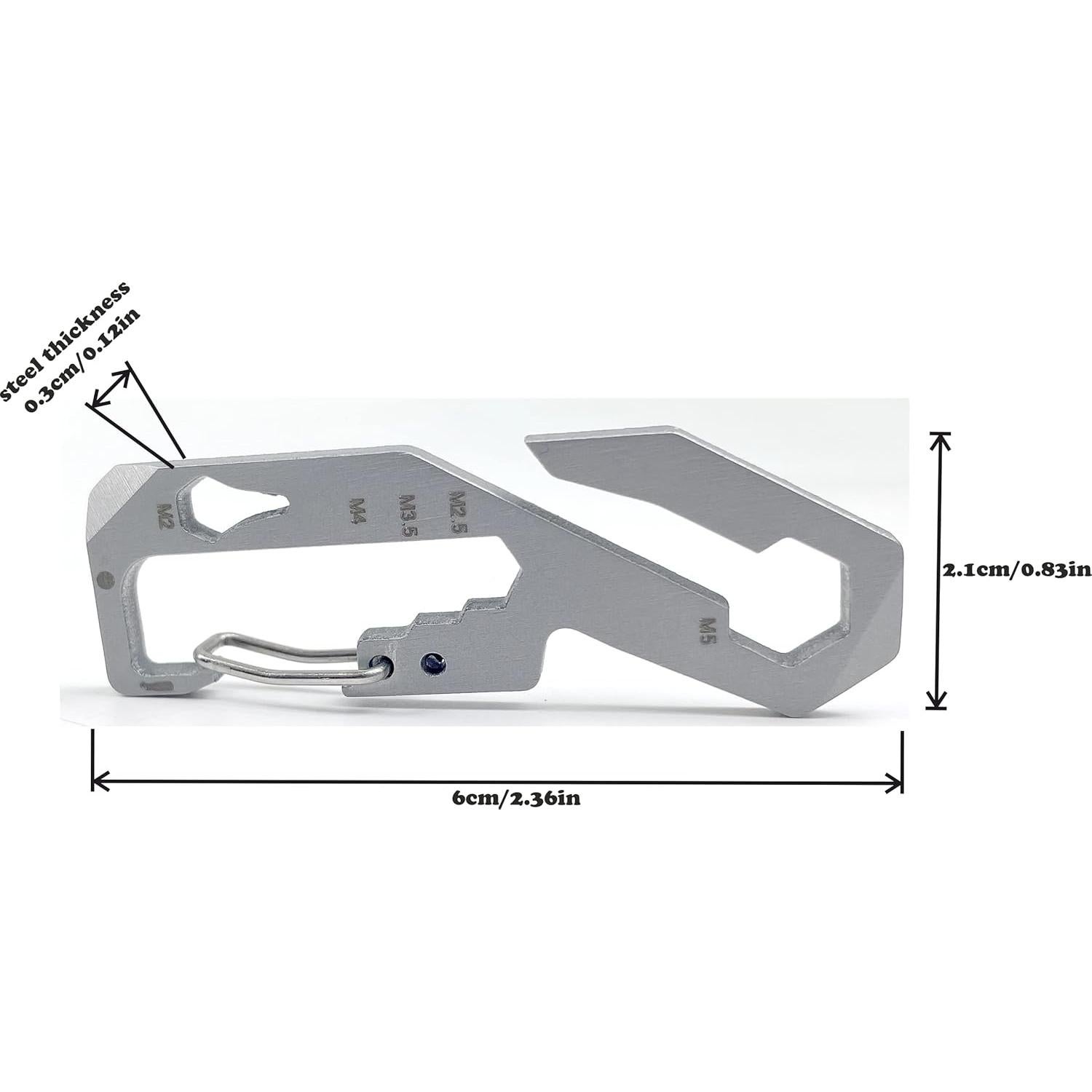 Generic 11 in 1 Multi Functional Keychain, Multi-Tool Keychain, Multi Tool, Alloy Steel Handle, Alloy Steel Body