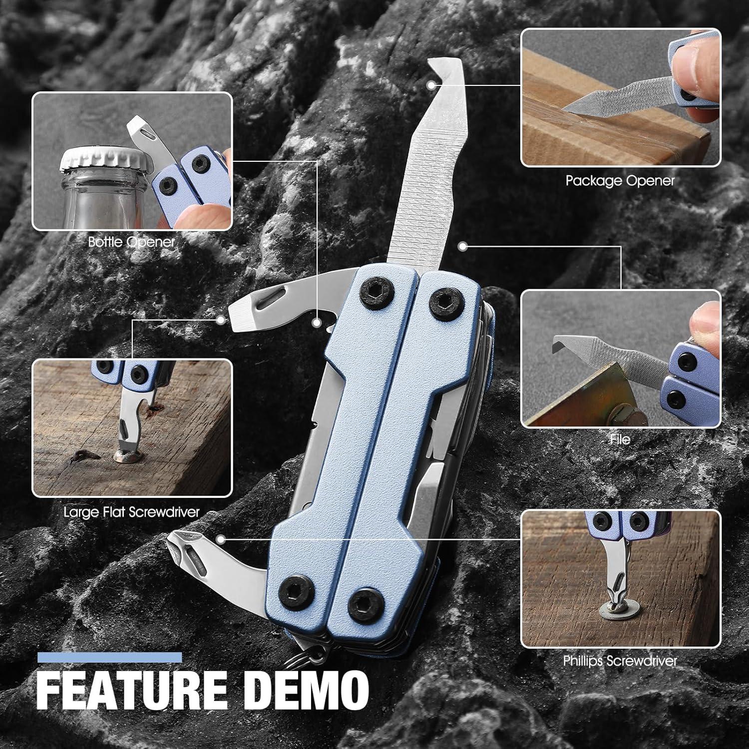 Multiherramienta 11-en-1 COOL PARD EDC Azul Compacta