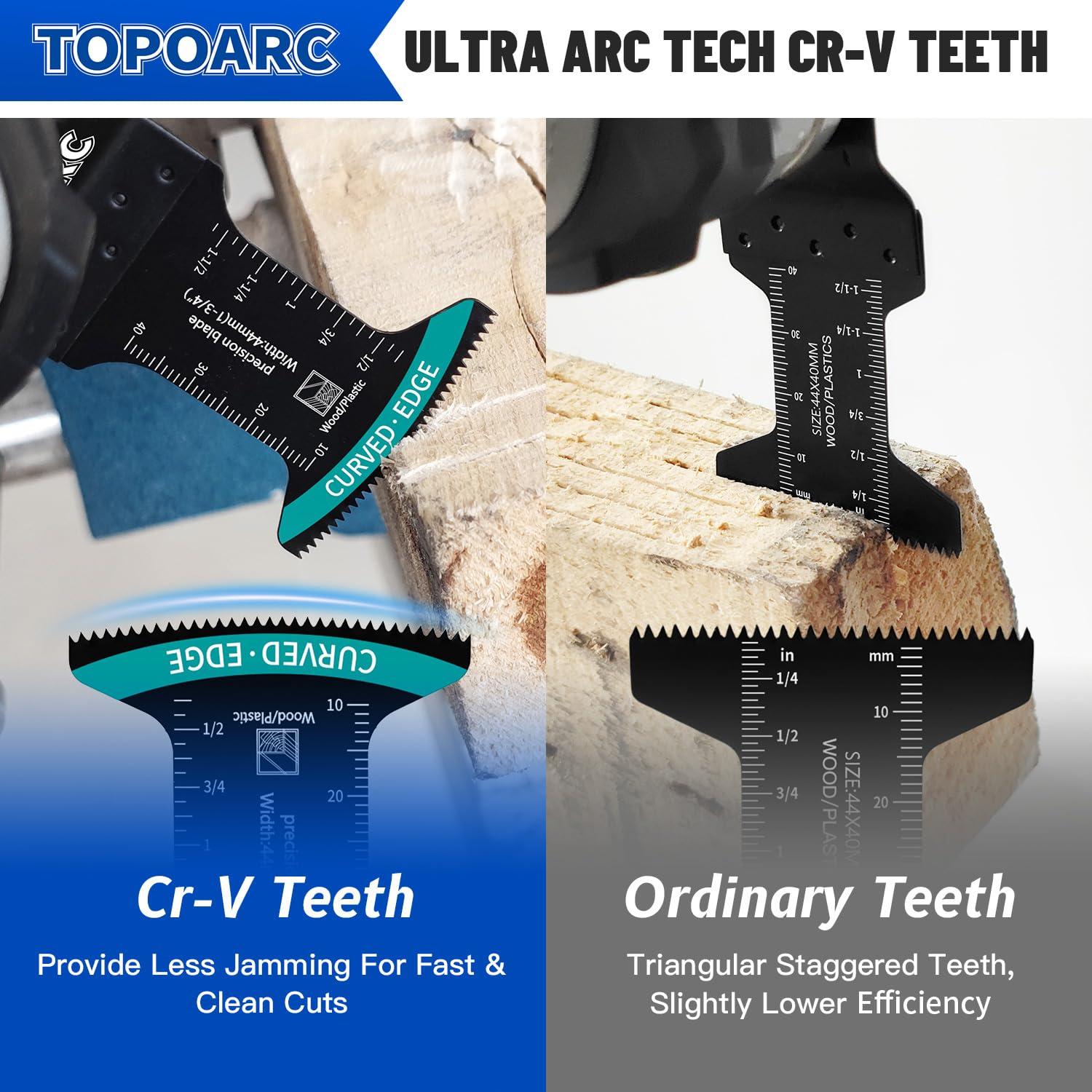 Kit de 60 Hojas de Herramienta Oscilante TOPOARC - Titanio