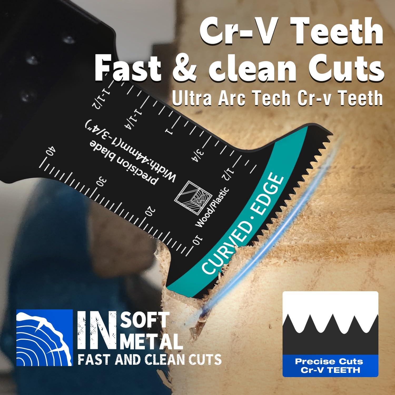 Kit de 60 Hojas de Herramienta Oscilante TOPOARC - Titanio