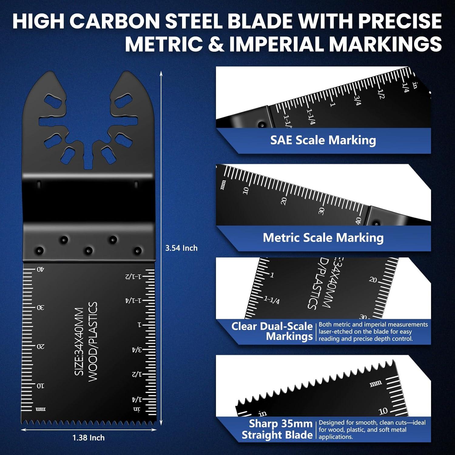 Juego de 100 Cuchillas Multiherramienta DikTalk para Madera