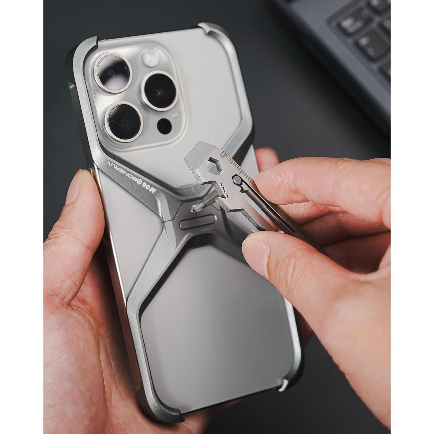 KeyUnity KR03 Multiherramienta EDC 6 en 1 Acero Inoxidable