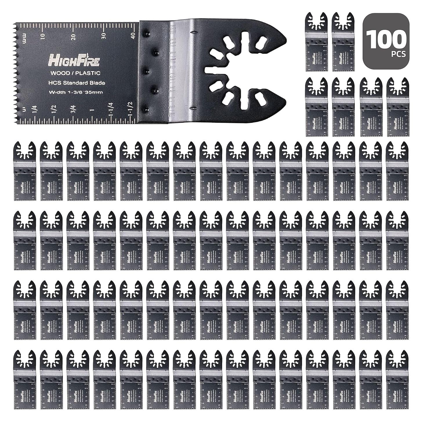 Kit de Cuchillas Oscilantes 100 Piezas Highfire 35 mm Acero