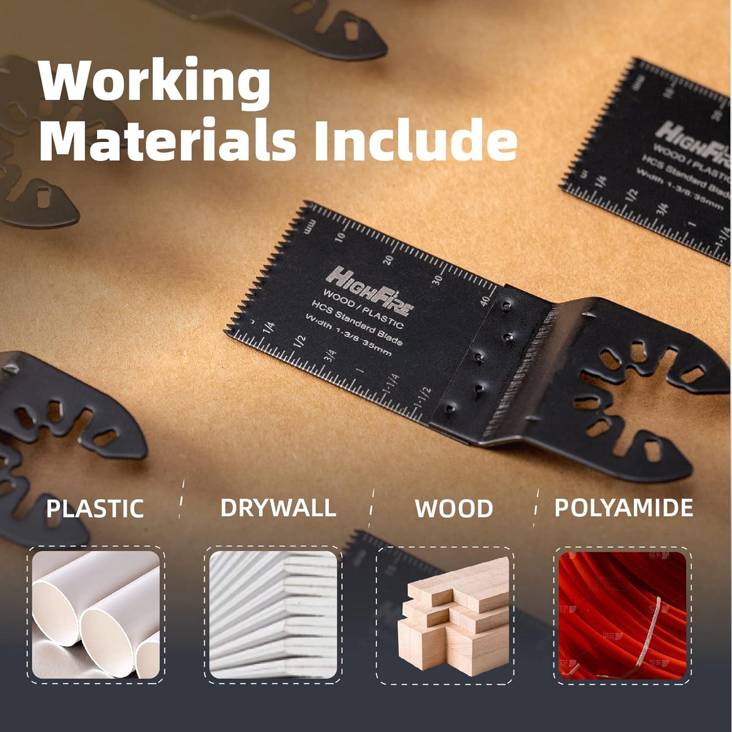 Kit de Cuchillas Oscilantes 100 Piezas Highfire 35 mm Acero