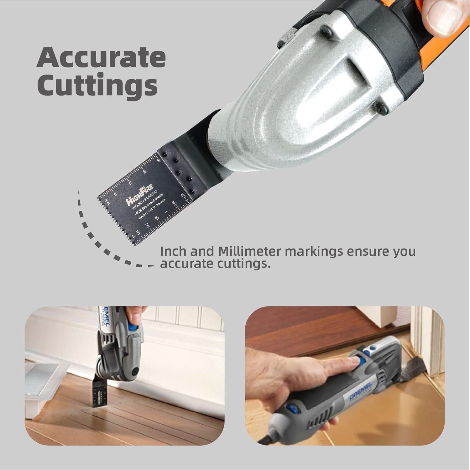 Kit de Cuchillas Oscilantes 100 Piezas Highfire 35 mm Acero