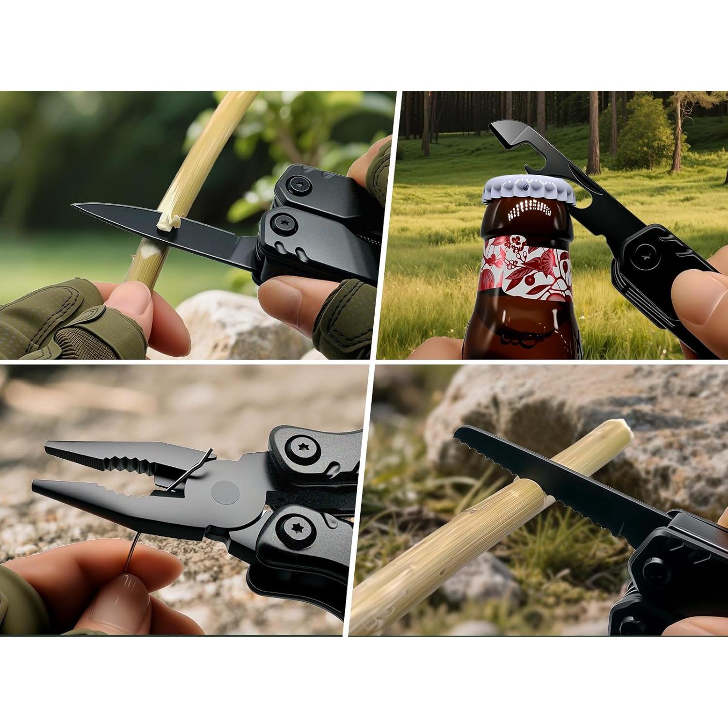 Multiherramienta Cacylife EDC Negra 13 Funciones con Seguridad