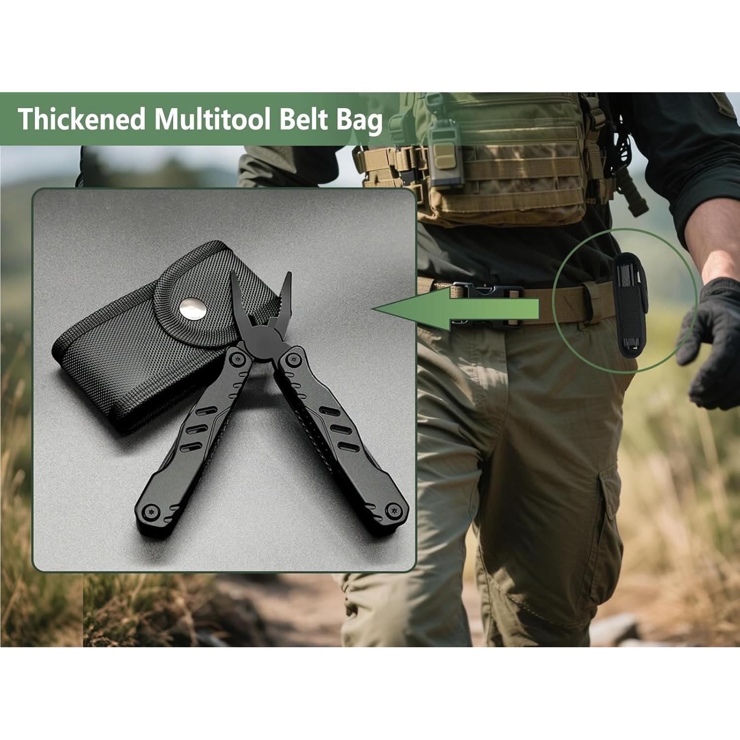 Multiherramienta Cacylife EDC Negra 13 Funciones con Seguridad