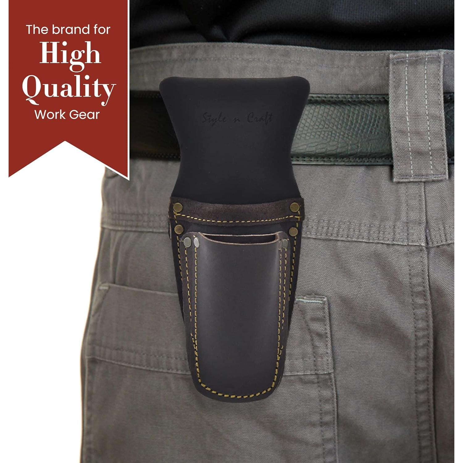 Bolsa de Herramientas Style N Craft 3 Bolsillos Cuero Marrón