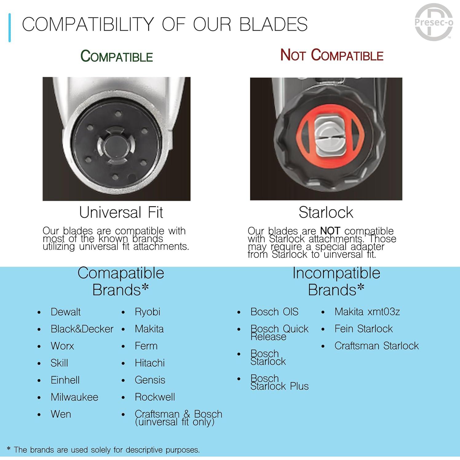 Juego de 30 Hojas de Sierra Oscilante Presec-o - HCS y Bi-Metal