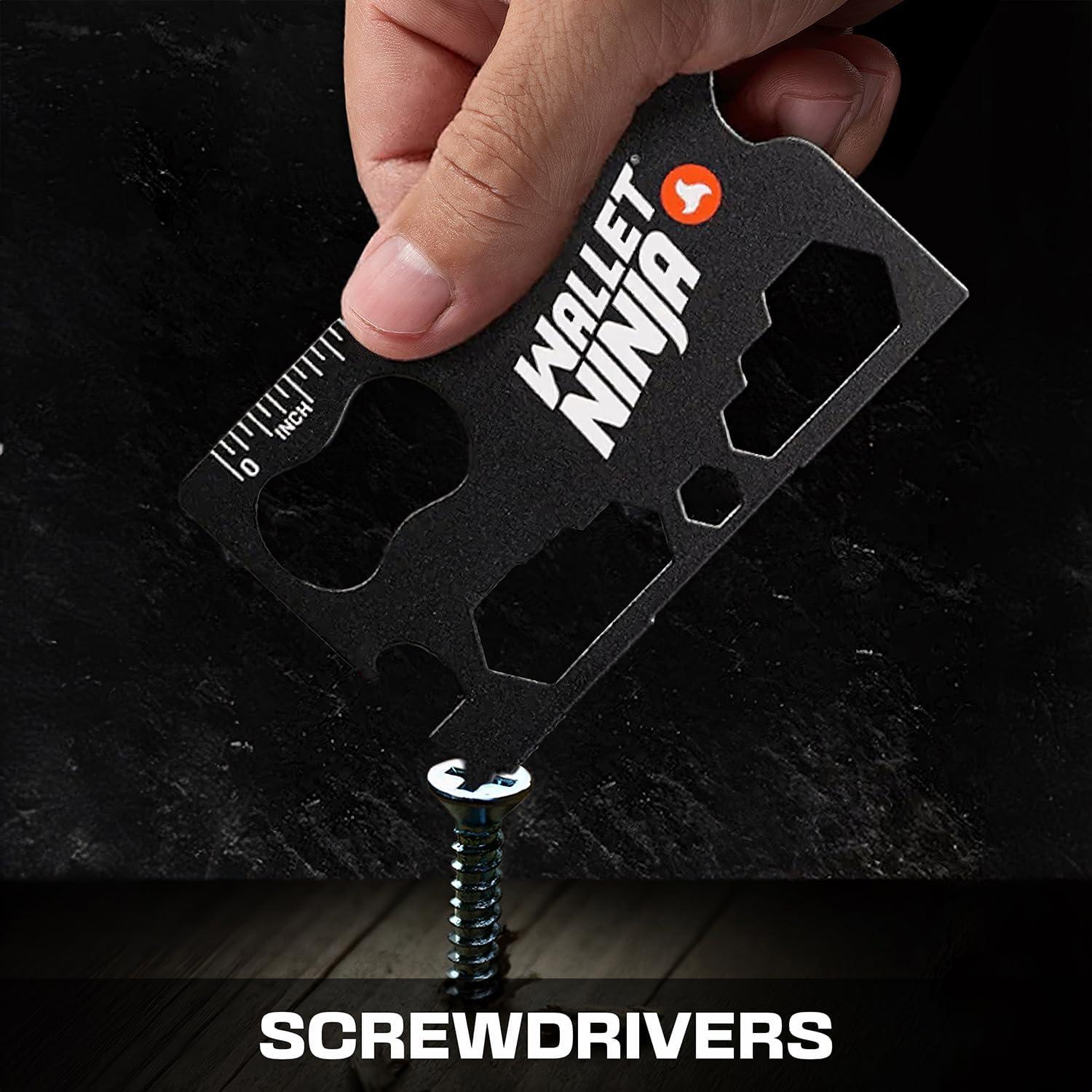 Wallet Ninja Multitool 19 en 1 - Herramienta de Acero 10.16 cm