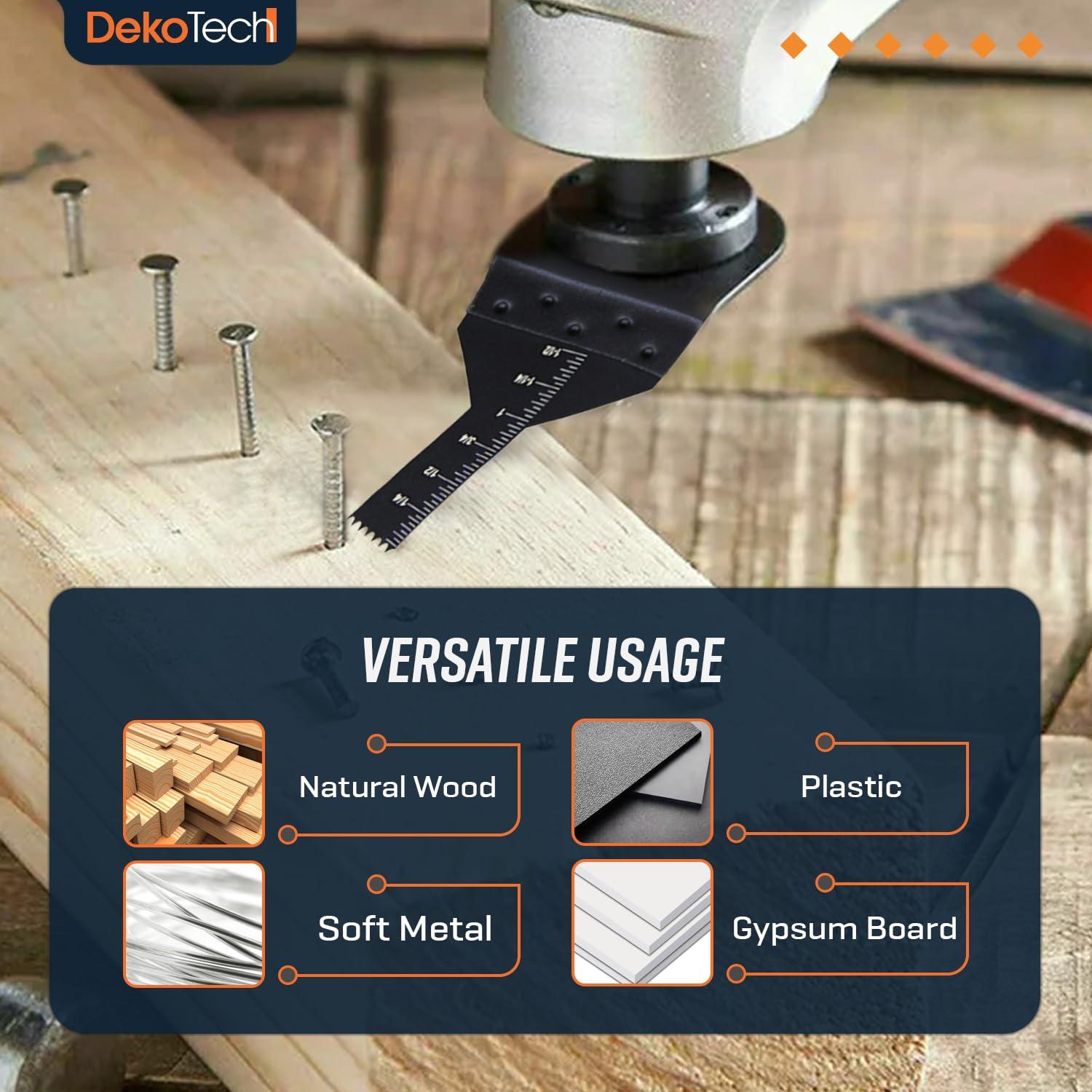 14 Cuchillas Oscilantes DekoTech 10mm Acero Carbono Multiuso