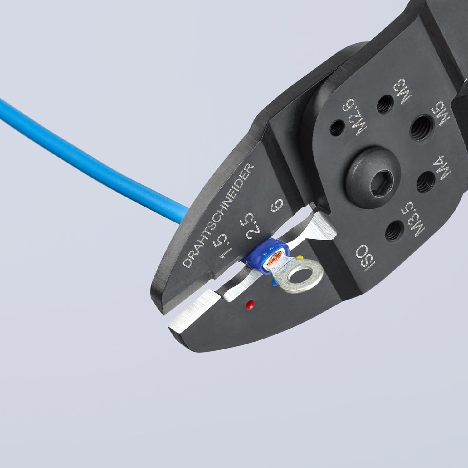 Alicates de Crimpado KNIPEX 24.1 cm Mango Ergonómico