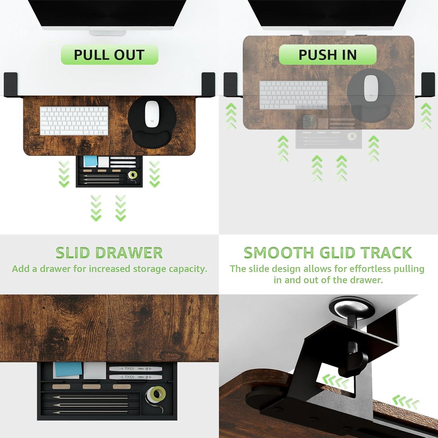 Bandeja de Teclado Deslizante CALASK 67.9x30 cm Ergonómica