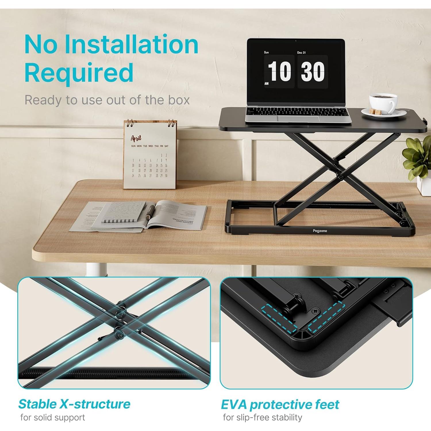 Elevador Ergonómico de Teclado Pegzone 60.96x30.48cm Ajustable